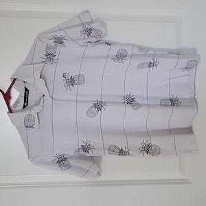 Boys Travis Mathew pineapple golf polo